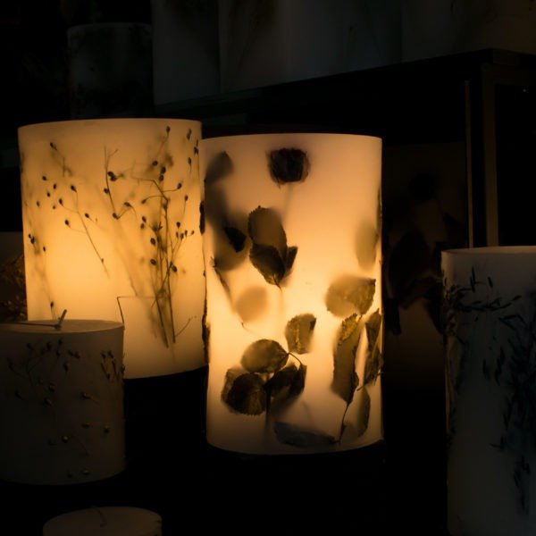 φωτιστικά κέρινα led με διάκοσμο kerino botanical lanterns