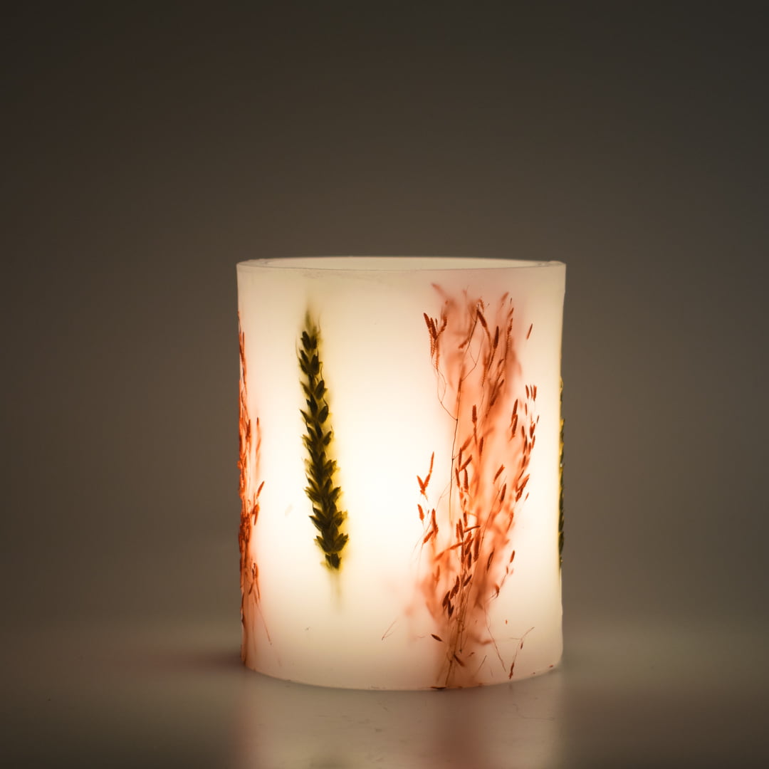 φανάρι κερί διακοσμητικό με στάχυ και brisa
